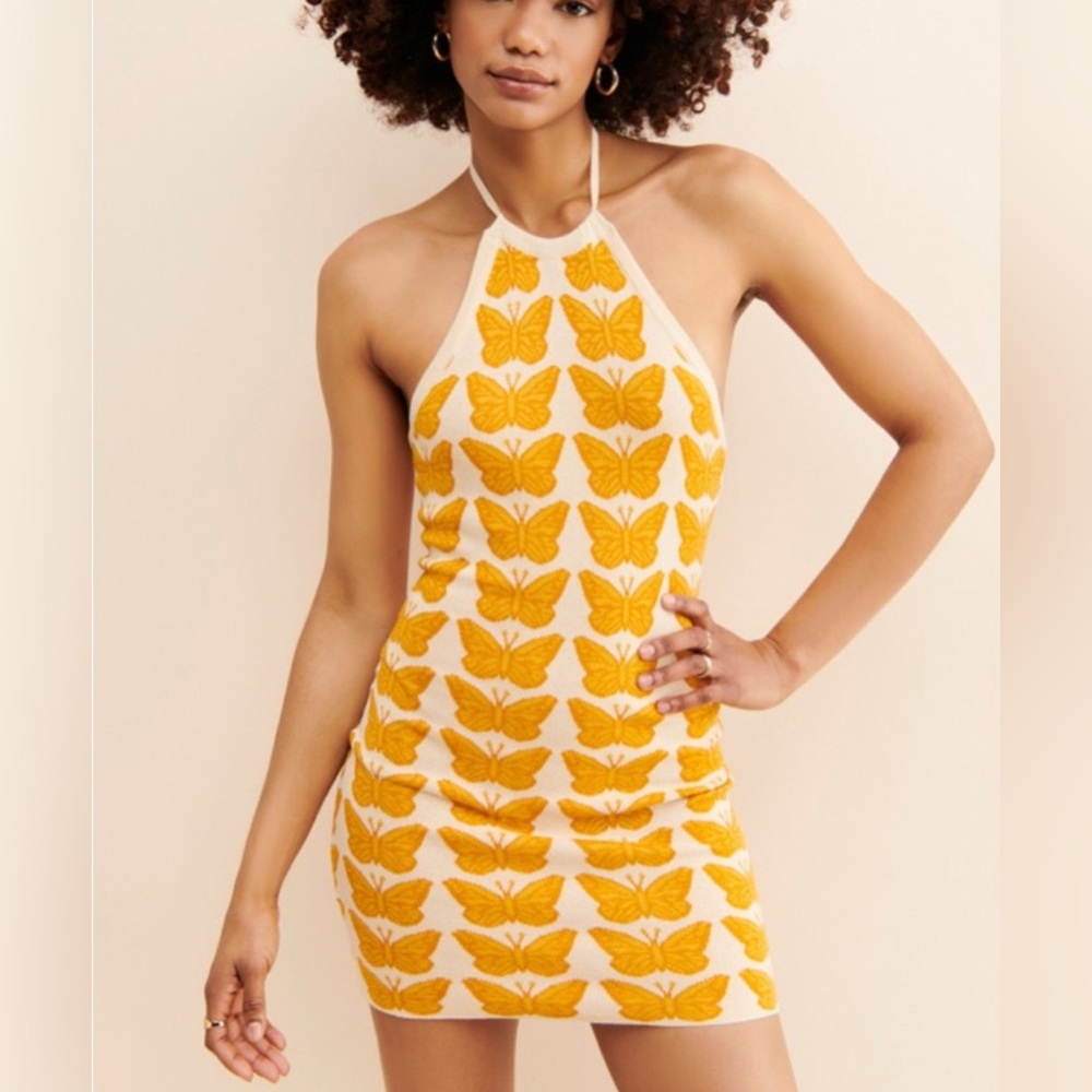 Urban Outfitters Monarca Knitted Mini Halter Dress Large